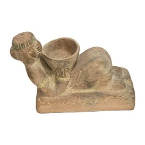 Vintage‎ Terracotta Chac Mool Figure Pre-Columbian Style Mesoamerican Art 🗿